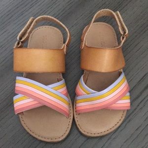 Oldnavy rainbow strap sandals for toddler girls.